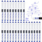 Disposable Fountain Pens, Straight Liquid Fountain Pens，for WritingQuick-Drying Ink Pen, Smooth-Writing Multicolor Art Supplies