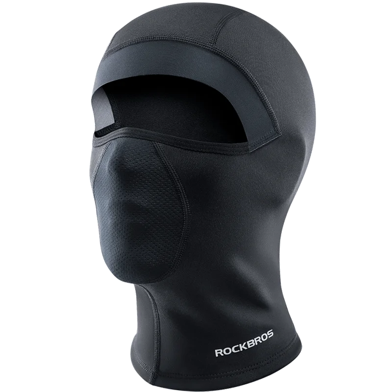 ROCKBROS Bicycle Fleece Head Mask Windproof Cycling Face Mask Balaclava Breathable Warm Bike Equipement Skiing Fleece Headgear