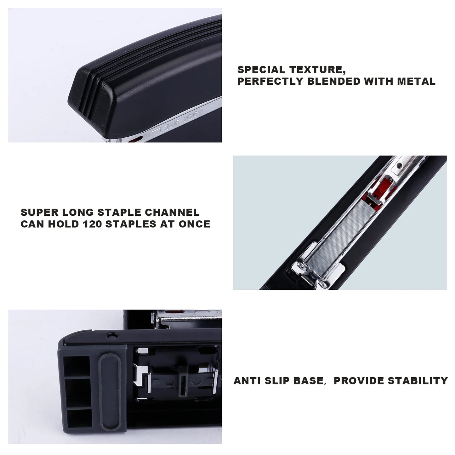 Eagle LONG-ARM Stapler With Built-in Ruler & Adjustable Paper Guide, Rotatable anvil, school and office binding supplies