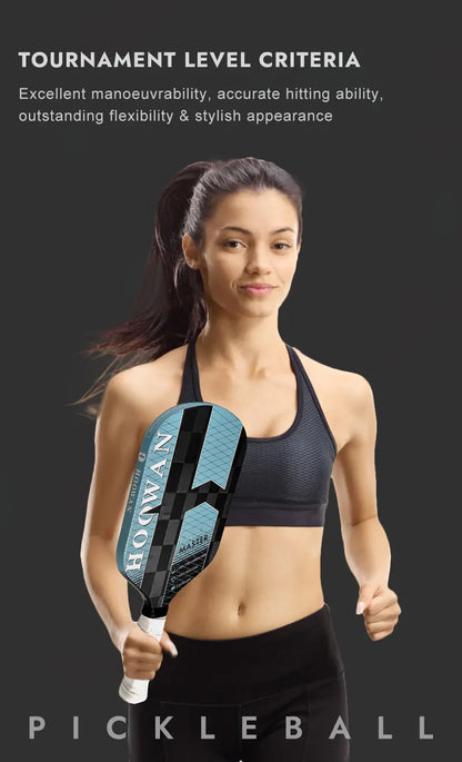 HOOWAN MASTER Pickleball Paddle Carbon Fiber 24K Rough Surface Thermoformed Pickleball Racket 16MM Edgeless EVA-Foamed Paddle