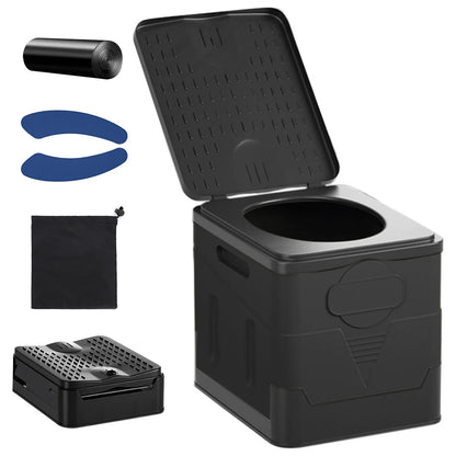 Plastic Portable Outdoor Toilet Tent Car Emergency Toilet with cover Travel Washable Camping Toilet Self-driving Picnic Seat