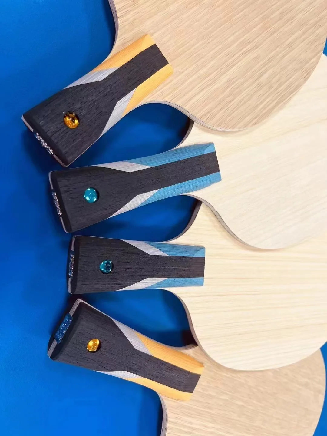Original 729 Friendship Yellow ALC Table Tennis Blade 5 Wood 2 Arylate Carbon Professional Ping Pong Blade Blue ALC Offensive