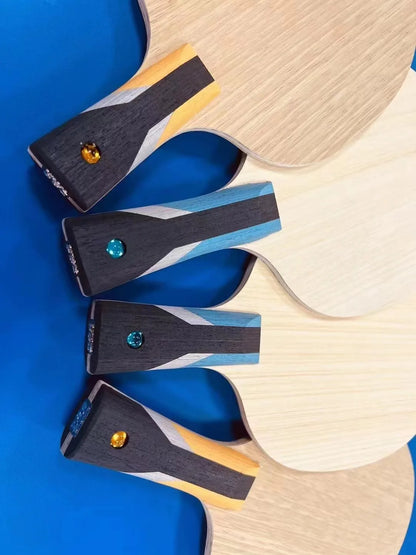 Original 729 Friendship Yellow ALC Table Tennis Blade 5 Wood 2 Arylate Carbon Professional Ping Pong Blade Blue ALC Offensive