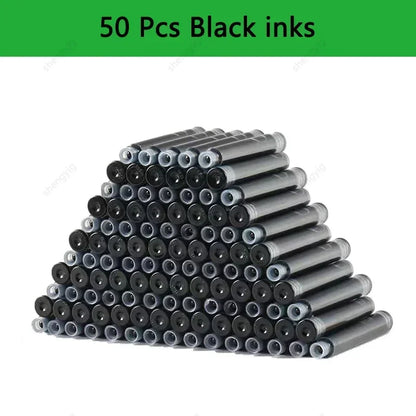 53Pcs Fountain Pen Replaceable Ink Set Black/Blue/Red ink EF School Pens Office Supplies Stationery for Writing Calligraphy Pen