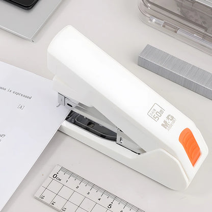 M&G 12# Desktop Stapler 50 Sheets Effort-Saving Portable Durable Office Supplies Business-type Stapler Black/White
