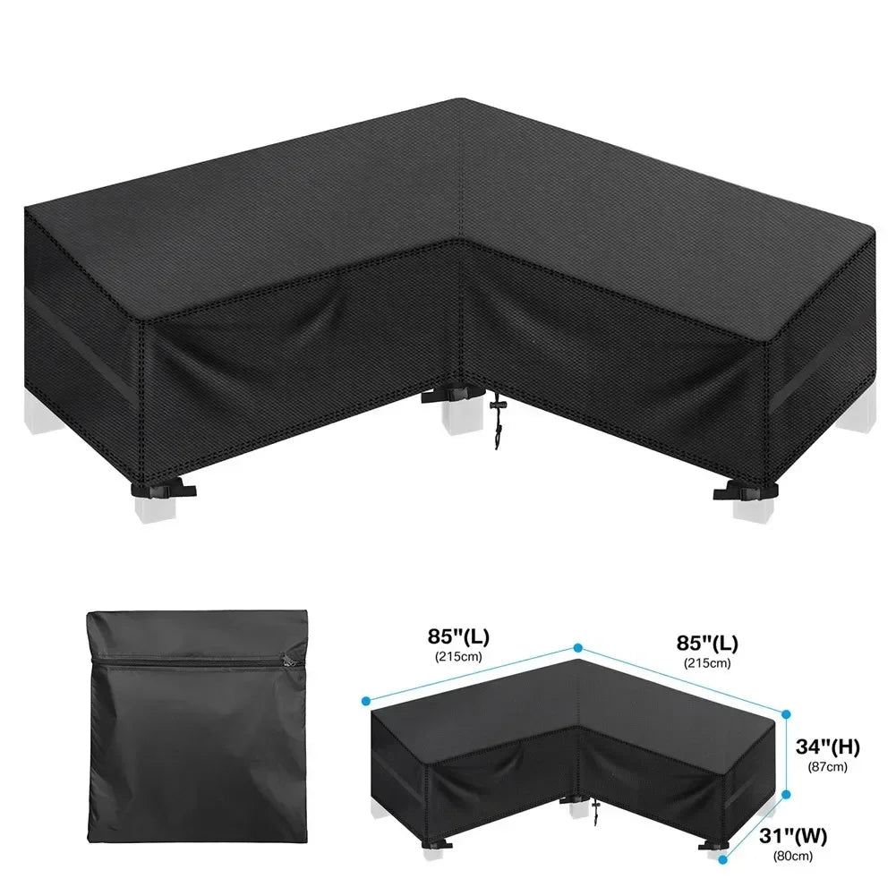 Outdoor Furniture Covers Waterproof Rain Snow Dust Wind-Proof Anti-UV Oxford Fabric For Garden Lawn Patio Table Chair Protection