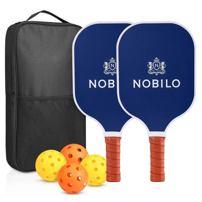 Pickleball Paddles Set Rackets Portable Racket Cover Carrying Bag Gift Kit USAPA Approved Indoor Outdoor Honeycomb Core 4 Balls