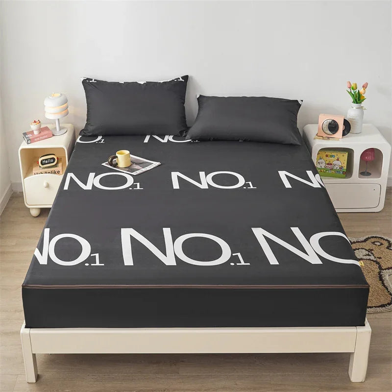 Waterproof Mattress Cover Six-Sided All Inclusive With Zipper Removable Bedspread Queen Breathable Mattress Protector