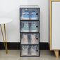 Shoe Cabinets Transparent Plastic Shoes Case Stackable Front Lid Drawer Shoes Organizer Thicken Large Moisture-Proof Storage Box