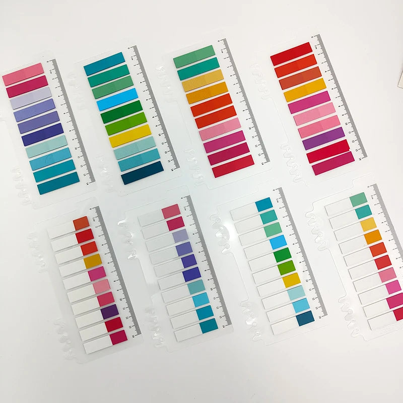 KindFuny 200 Sheets Morandi Index Tabs Bookmark Sticky Notes Notepad Kawaii Stationery School Office Supplies