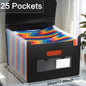 STONEGO Accordion Bag 13/25 Grid Three-side Sealed Flap Folder, Office Document Storage Bag, Durable and Waterproof Design
