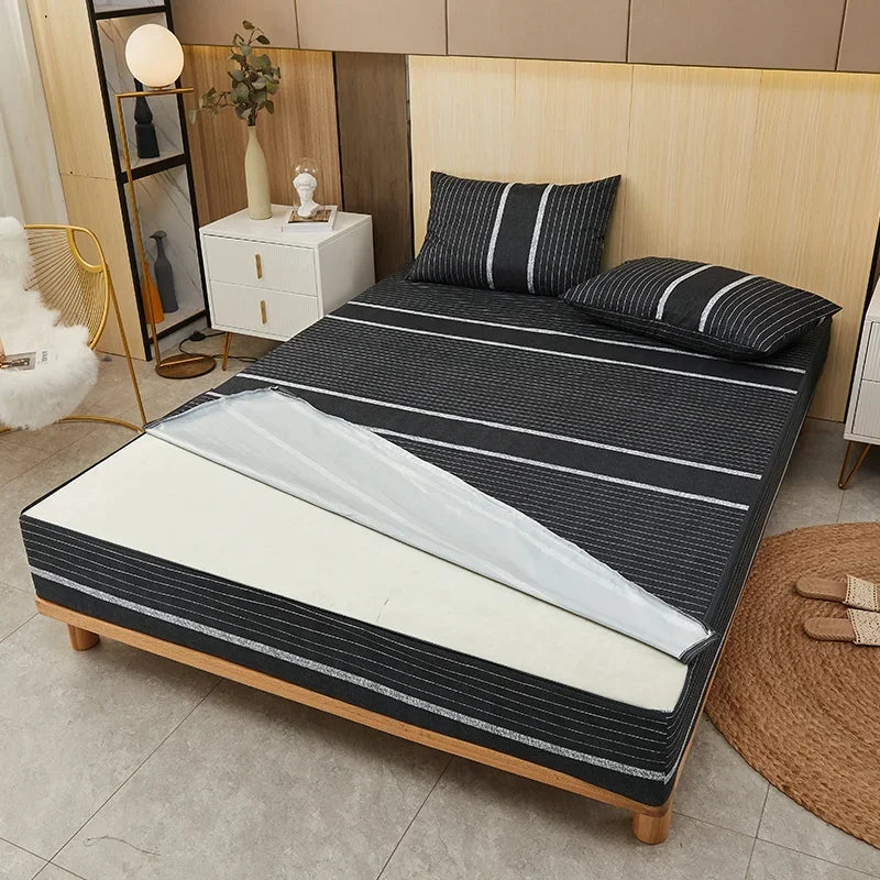 Waterproof Mattress Cover Six-Sided All Inclusive With Zipper Removable Bedspread Queen Breathable Mattress Protector
