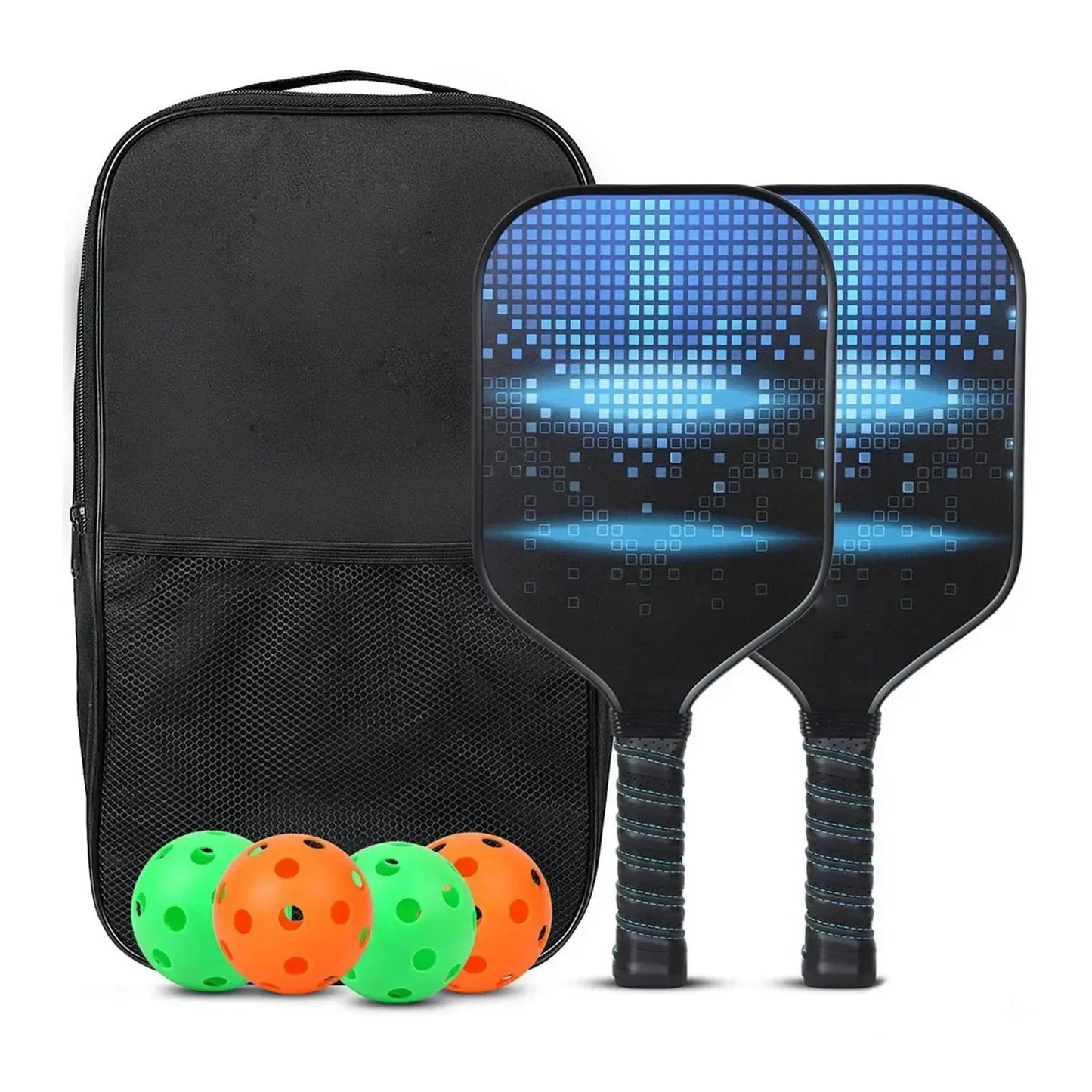 Pickleball Paddles Set Rackets Portable Racket Cover Carrying Bag Gift Kit USAPA Approved Indoor Outdoor Honeycomb Core 4 Balls