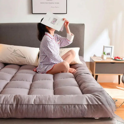 Soft Bed Mattress Student Dormitory Foldable Thick Bed Mattress Roll Up Floor Tatami Mat Adult Skin Friendly Breathable Sleeping