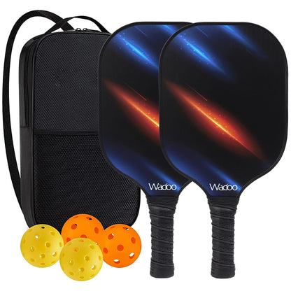 Pickleball Paddles Set Rackets Portable Racket Cover Carrying Bag Gift Kit USAPA Approved Indoor Outdoor Honeycomb Core 4 Balls