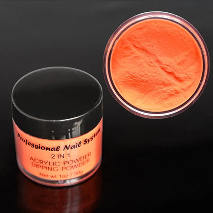 100g/Bag Neon Acrylic Powder 3in1 Phosphor Nail Dust Powder DIY Extending/Dipping Bulk Manicure Pigment FD-58nkhs