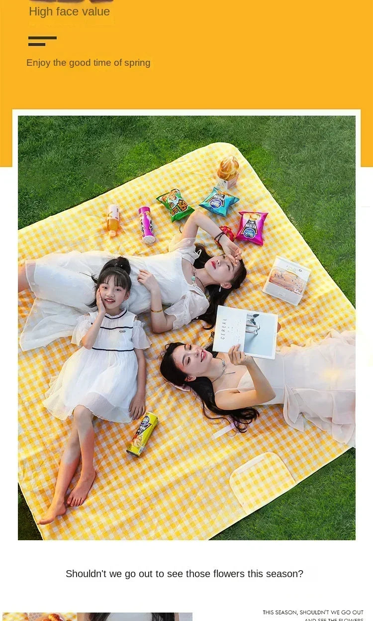 New Picnic Mat Moisture-proof Mat Thickened Outdoor Picnic Camping Beach Tent Floor Mat Waterproof Lawn Mat Portable Outing