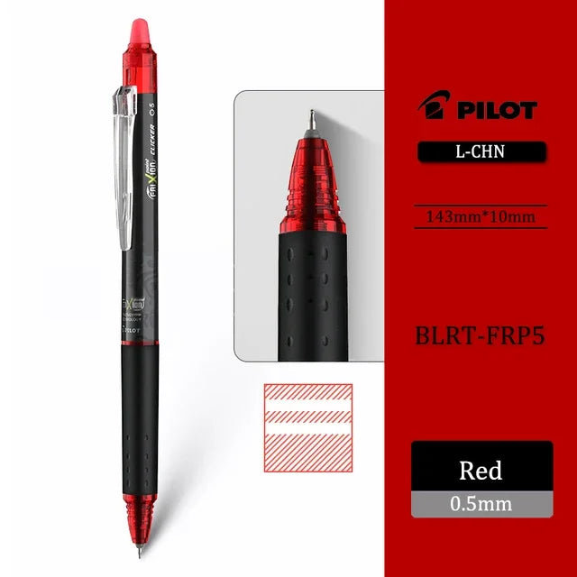 Japan Pilot Erasable Gel Pen BLRT-FRP5 New ST Tip Friction Erasable Colored Ink. 5mm School Cute Stationery Pens for Writing