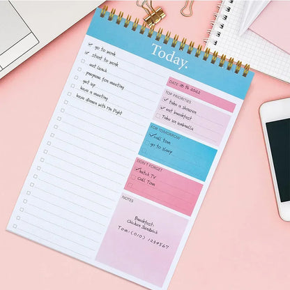 A5 To Do List Notepad Undated Daily Planner Notebook Stationery Teacher Gift Diary Campus Agenda Office Supplies 50 sheets