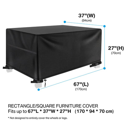 Outdoor Furniture Covers Waterproof Rain Snow Dust Wind-Proof Anti-UV Oxford Fabric For Garden Lawn Patio Table Chair Protection