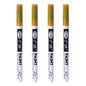 4Pcs/set Oil Based White Black Permanent Paint Markers Pens 0.7mm Extra Fine Waterproof, for Rock Painting, Wood, Metal, Canvas