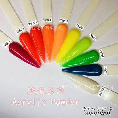 100g/Bag Neon Acrylic Powder 3in1 Phosphor Nail Dust Powder DIY Extending/Dipping Bulk Manicure Pigment FD-58nkhs