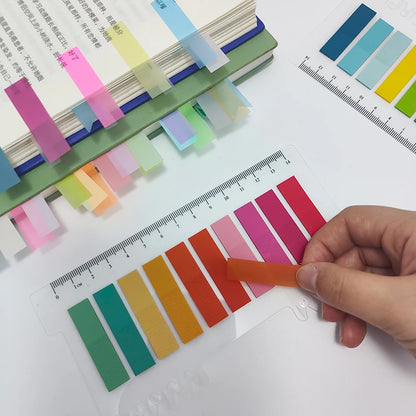 KindFuny 200 Sheets Morandi Index Tabs Bookmark Sticky Notes Notepad Kawaii Stationery School Office Supplies