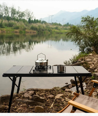 Folding Camping Table Outdoor Portable Picnic Table  Aluminum Alloy Adjustable Igt Table Convenient Low Rectangular Side Tables