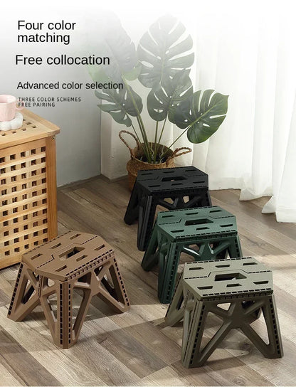 Outdoor Small Stool Portable Folding Stool High Load Bearing Durable Small Chair Fishing Stool Beach Stool Camping Stool