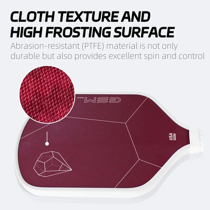 RUBY Pickleball Paddle Thermoformed Unibody Red 100% Kevlar Carbon Fibre 16MM Honeycomb Core Professional Pickleball Racket