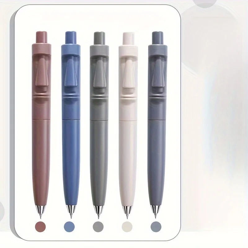 5pcs Stone Statue Click Pens High Capacity Chubby Pens for Smooth Writing and Comfortable Use Stationery Office Accessories