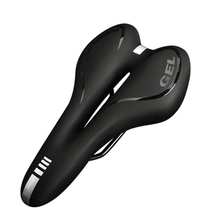 Bike Saddle Silicone Cushion Cycling Seat PU Leather Surface Silica Filled Gel TimeTrial Comfortable Shockproof Bicycle Saddle