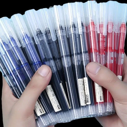 1/100pcs 0.5mm High Quality Needle Type Gel Pens Straight Liquid Ballpoint Pen Kawaii Stationery School Office Supplies Writing