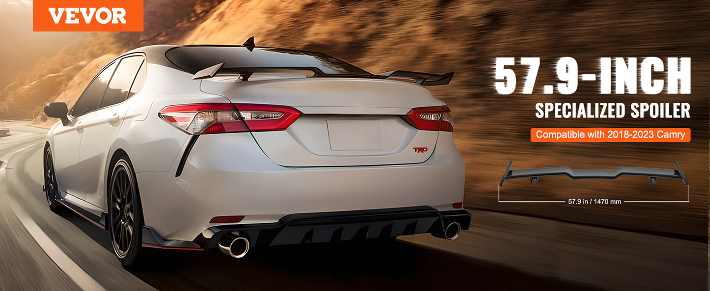 VEVOR GT Wing Car Spoiler Spoiler Compatible with 2018-2023 Camry High Strength ABS Material Baking Paint Car Rear Spoiler Wing