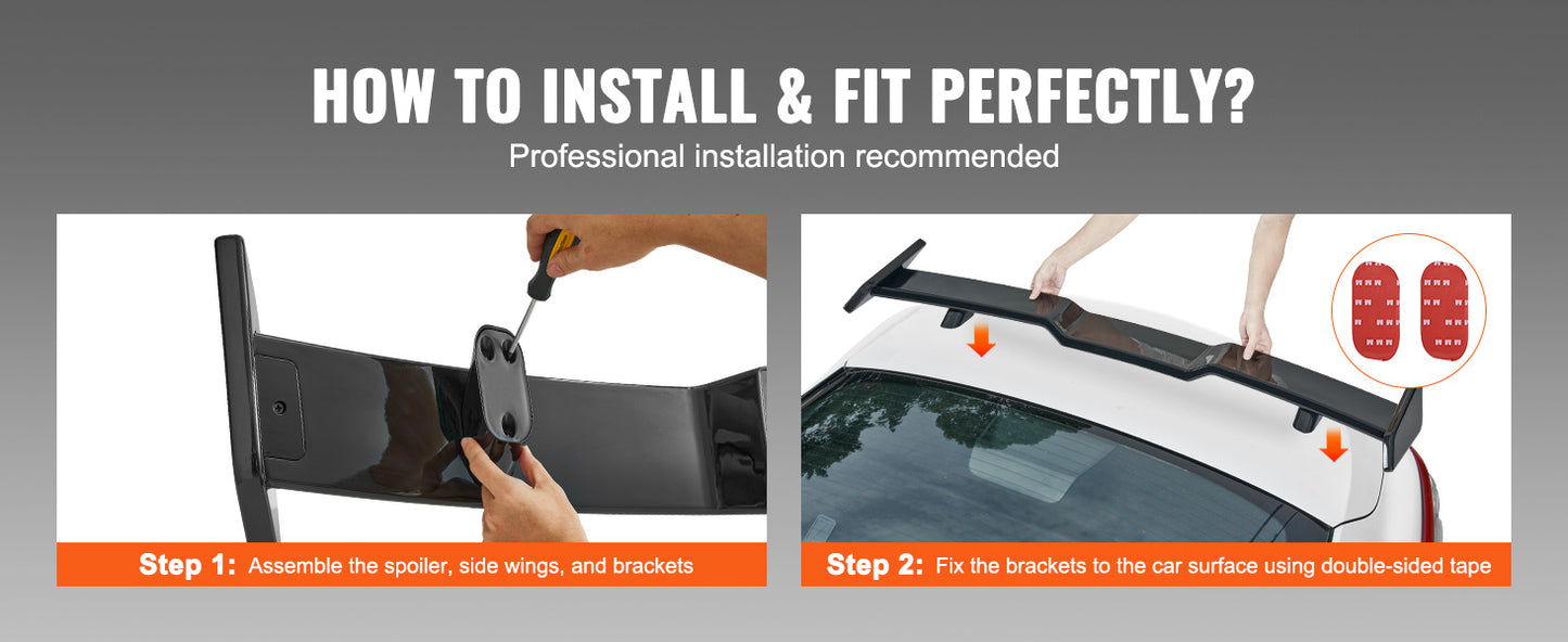 VEVOR GT Wing Car Spoiler Spoiler Compatible with 2018-2023 Camry High Strength ABS Material Baking Paint Car Rear Spoiler Wing